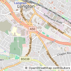Map of Longton, Staffordshire