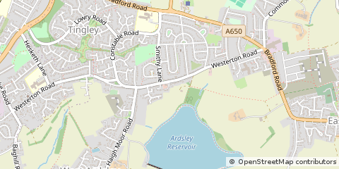 Map of Wakefield, West Yorkshire