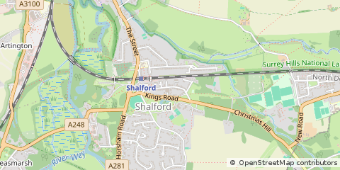 Map of Guildford, Surrey