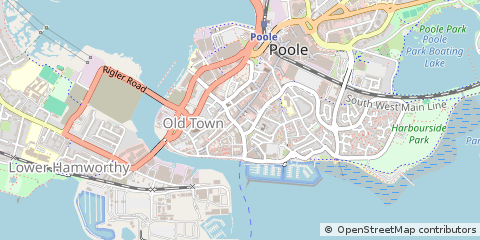 Map of Poole, Dorset