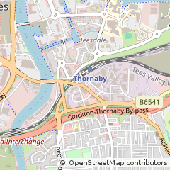Map of Stockton-on-Tees, Cleveland