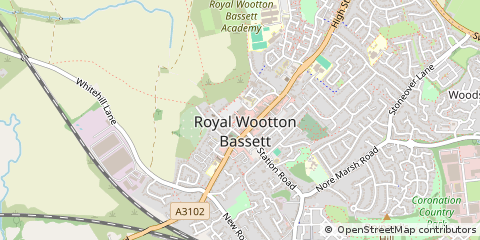 Map of Swindon, Wiltshire
