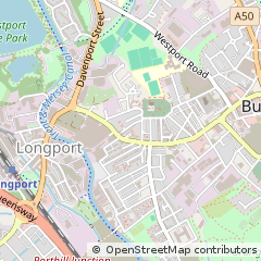 Map of Stoke on Trent, Staffordshire
