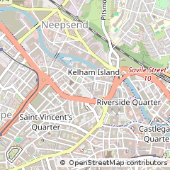 Map of Sheffield, South Yorkshire