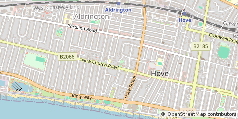 Map of Hove, East Sussex