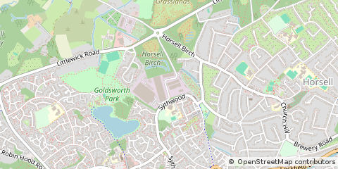Map of Woking, Surrey