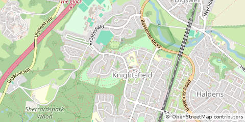 Map of Welwyn Garden City, Hertfordshire
