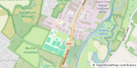 Map of Kidderminster, Worcestershire