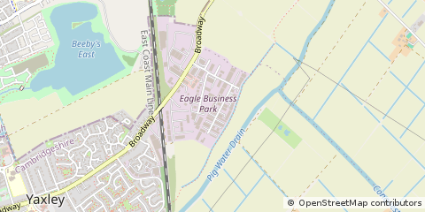 Map of Yaxley, Peterborough