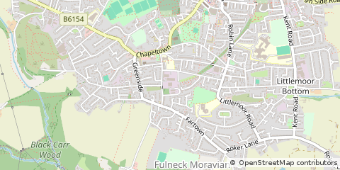 Map of Pudsey, West Yorkshire