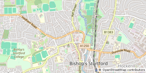 Map of Bishop Stortford, Herts