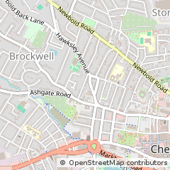 Map of Chesterfield, Derbyshire