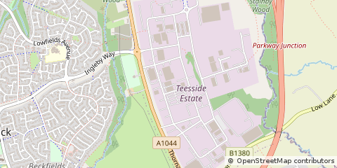 Map of Stockton-on-Tees, Cleveland