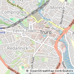 Map of Truro, Cornwall