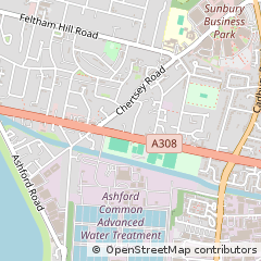 Map of Ashford Common, Middlesex