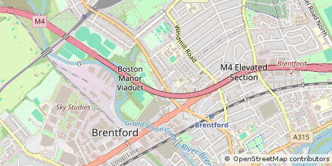 Map of Brentford, Middlesex