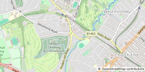 Map of Mill Hill, London