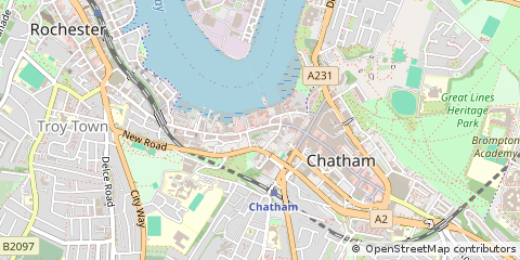 Map of Chatham, Kent