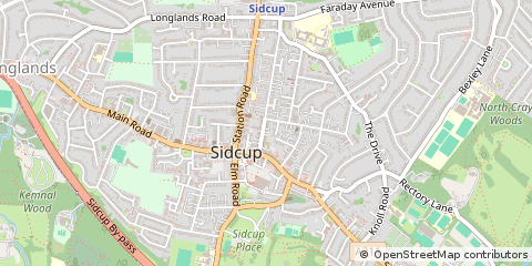 Map of Sidcup, Kent
