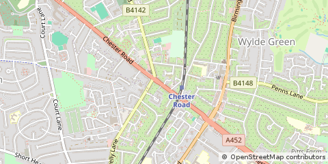Map of Sutton Coldfield, West Midlands