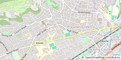 Map of Weston-Super-Mare, Somerset