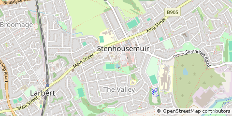 Map of Larbert, Stirlingshire