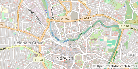 Map of Norwich, Norfolk