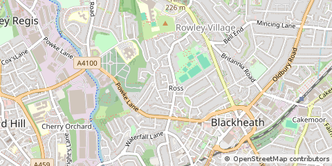 Map of Rowley Regis, West Midlands