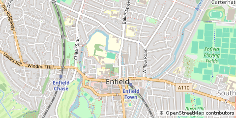 Map of Enfield, Middlesex