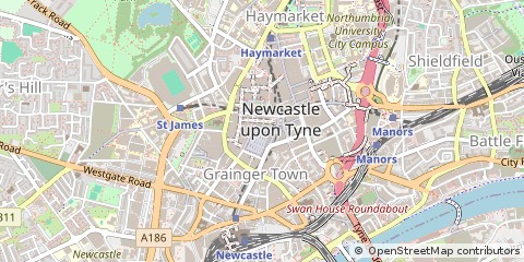 Map of Newcastle Upon Tyne