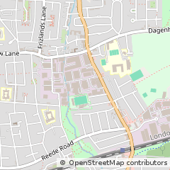 Map of South Dagenham, Essex