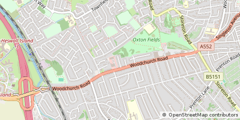 Map of Prenton, Merseyside