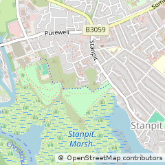 Map of Christchurch, Dorset
