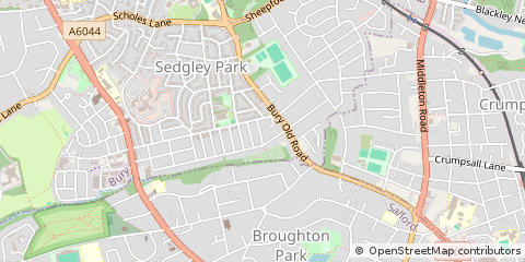 Map of Manchester, Lancashire