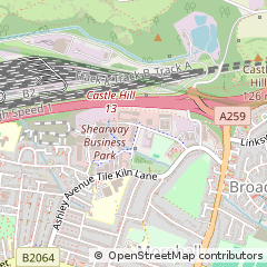 Map of Folkestone, Kent