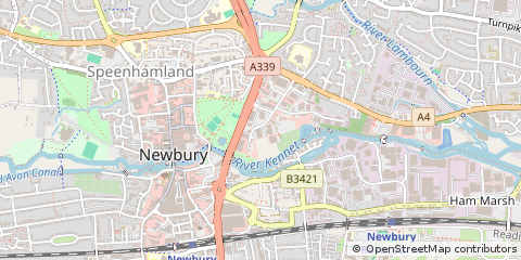 Map of Newbury, West Berkshire