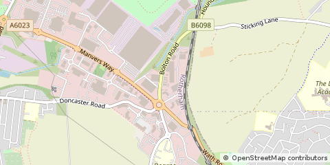 Map of Rotherham, South Yorkshire