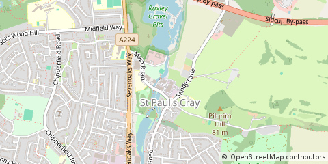Map of Orpington, Kent