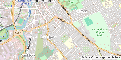 Map of Rotherham