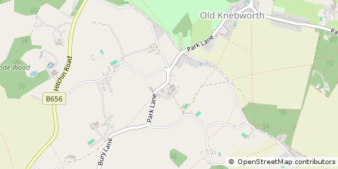 Map of Knebworth, Hertfordshire