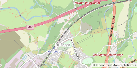 Map of Accrington, Lancashire