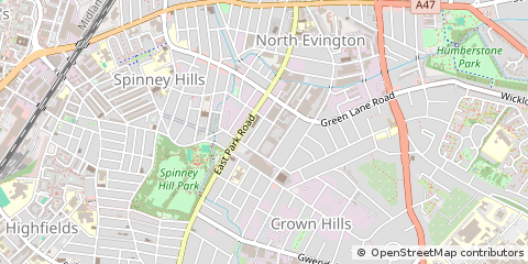 Map of Leicester, Leicestershire
