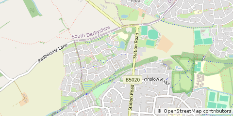 Map of Derby, Derbyshire