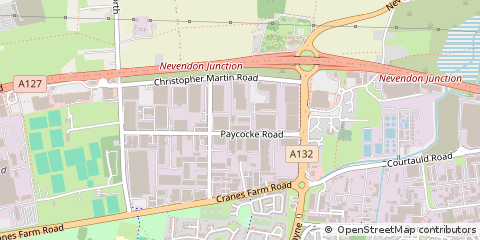 Map of Basildon, Essex