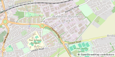 Map of Andover, Hampshire