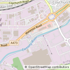 Map of Bridgend, MID Glamorgan
