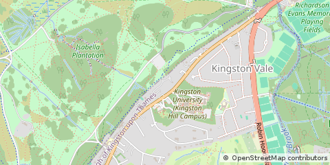 Map of Kingston Upon Thames, Surrey