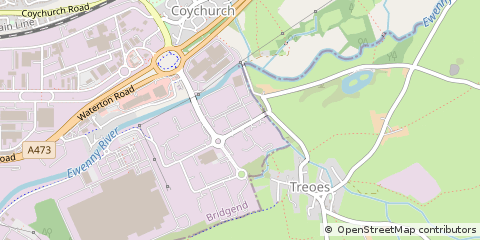 Map of Bridgend