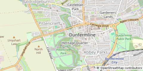 Map of Dunfermline, Fife