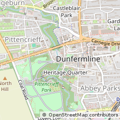 Map of Dunfermline, Fife
